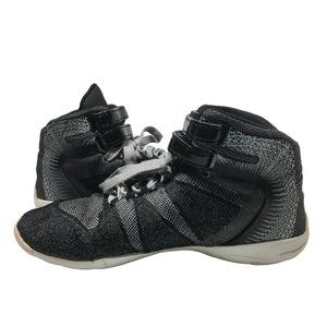 Nfinity Cheer Shoes Gray Black Titan Onyx Girls Size 6.5